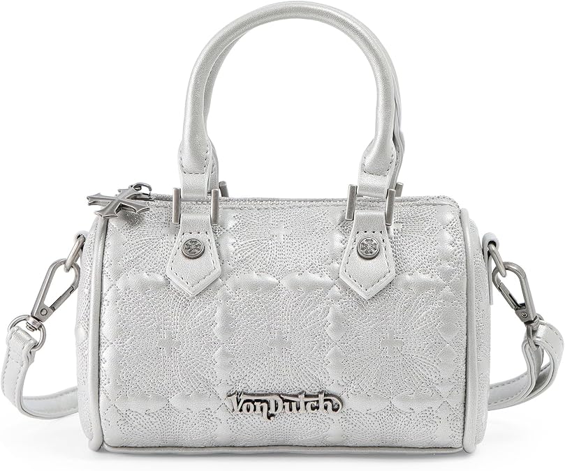 Von Dutch Womens Hanna Hand Bag Stylish Handbag with Adjustable Strap, Spacious Interior, and Iconic Logo Design