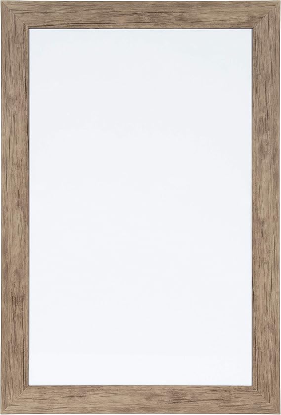 DesignOvation Beatrice Framed Magnetic Dry Erase Board, 18x27, Rustic Brown