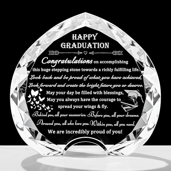 Movdyka Graduation Gift for Her Him 2026 Unique - Crystal Layser Engraved Class of 2026 Gifts - High School College Graduation Present Ideas for Women Men Girls Daughter Son Unisex