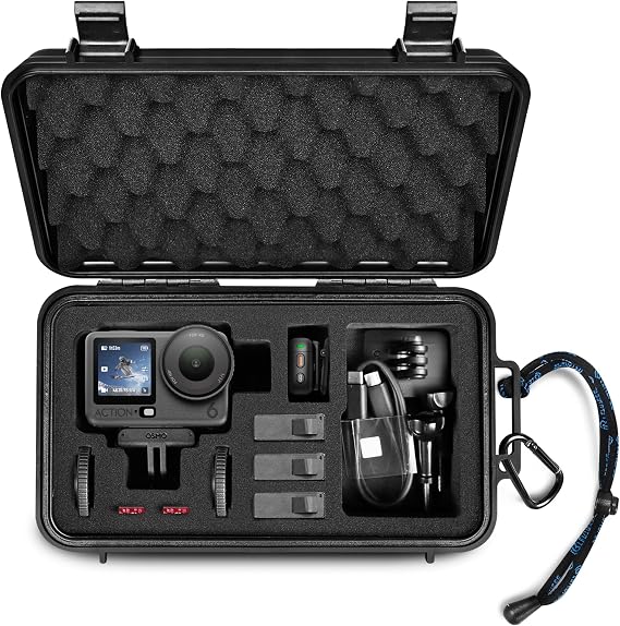 Lekufee Travel Waterproof Hard Case for DJI Osmo Action 6/5 Pro/4/3 Camera & Accessories(Bag&Case Only)