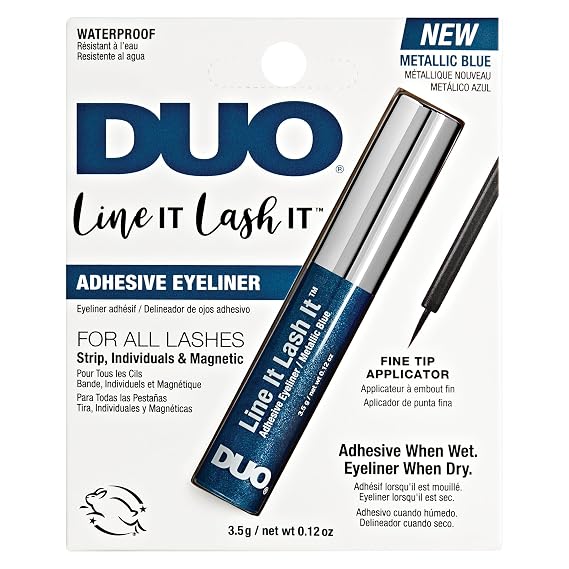 DUO Line It Lash It Lash Glue Adhesive Eyeliner Metallic Blue 0.12 oz