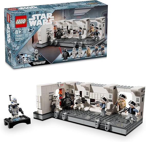 LEGO Star Wars Tantive IV’e Biniş 75387 – 8 Yaş ve Üzeri Kız ve Erkek Çocukları için, Darth Vader Dahil 7 Minifigür İçeren Yaratıcı Oyuncak Yapım Seti, Çocuklar için Doğum Günü Hediyesi (502 Parça)