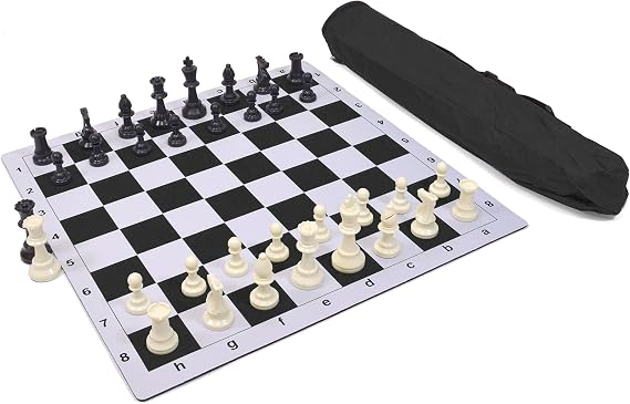 Wholesale Chess Triple Weighted Pieces and Mousepad Board Chess Set (Black)
