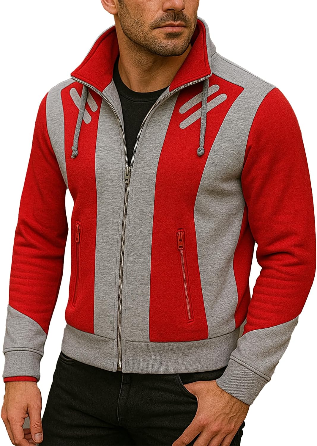 Mens Halloween Costume Fleece Jacket Cosplay