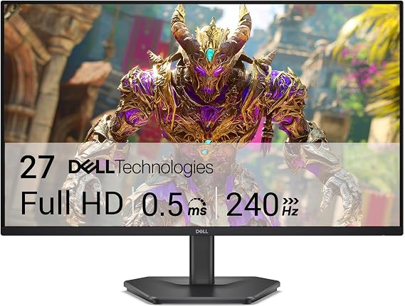 Dell 27 240Hz Gaming Monitor - SE2726HG - 27-inch FHD (1920x1080) 240Hz Display, in-Plane Switching (IPS) Technology, AMD FreeSync Premium, TUV 3-Star, 2X HDMI, DisplayPort 1.4, Tilt
