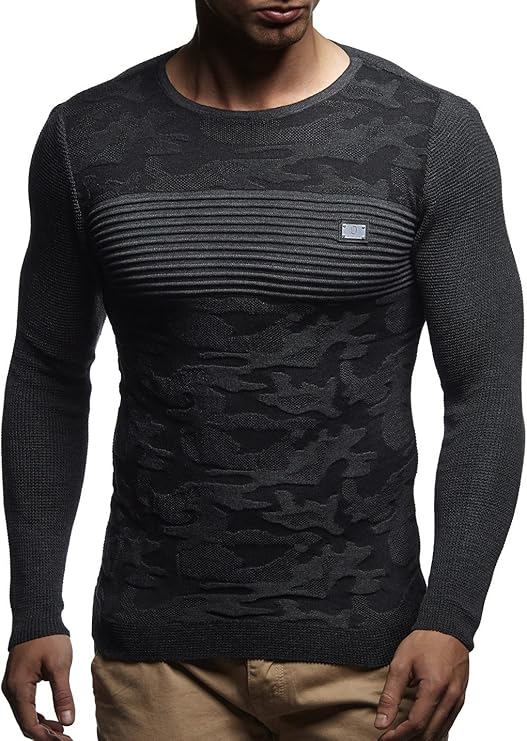 Leif Nelson LN1645 Men's Knit Pullover