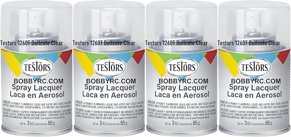 4 Pack of the Testors Dullcote Spray Lacquer 3oz
