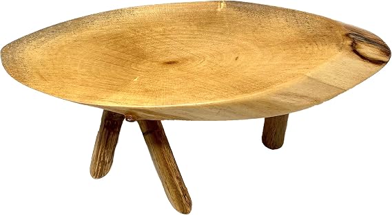 Rustic Small Long Wood Slice Plant Stand, Mini Wooden Stool Vase Stand, Display Stand, Perfect for Home Decor in Any Room Office Garden L9.5 x W3.5 x H3 (1 Stand)