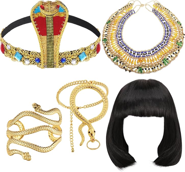 Yunlly 5 Pcs Egyptian Headpiece for Women