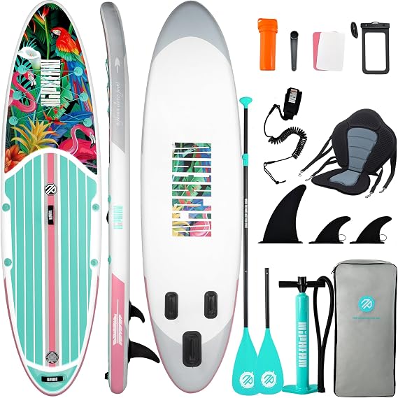 Niphean Inflatable Stand Up Paddle Board with SUP Accessories, Anti-Slip EVA Deck, 106 Inflatable Paddle Boards for Adults & Youth of All Skill Levels