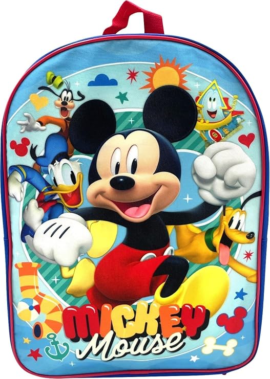 Group Ruz Mickey Mouse 15" Backpack (Blue-Red)