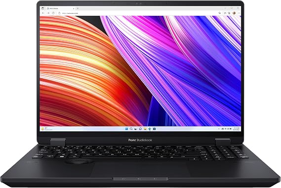 ASUS 2023 ProArt StudioBook 16 OLED Laptop, 16a 3.2K OLED Touch Display, Intel Core i9-13980HX CPU, Nvidia GeForce RTX 4060 GPU, 32GB DDR5 RAM, 1TB SSD, Windows 11 Home, H7604JV-DS96T, Mineral Black