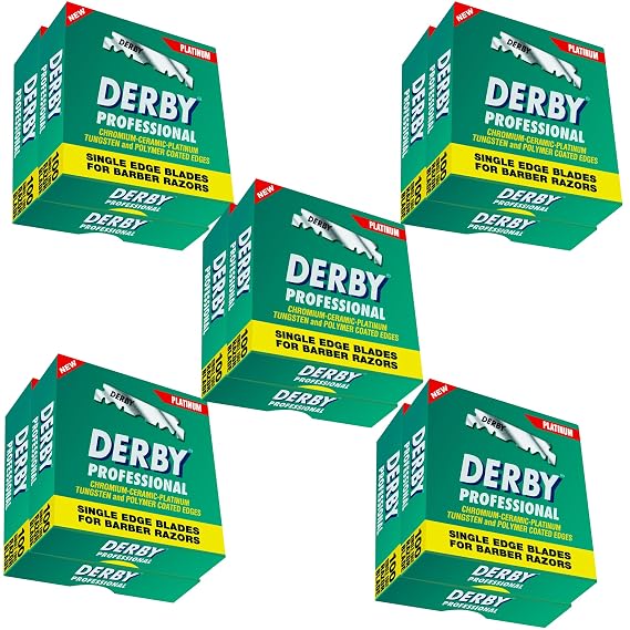 1000 "Derby Professional" Single Edge Razor Blades for straight razor
