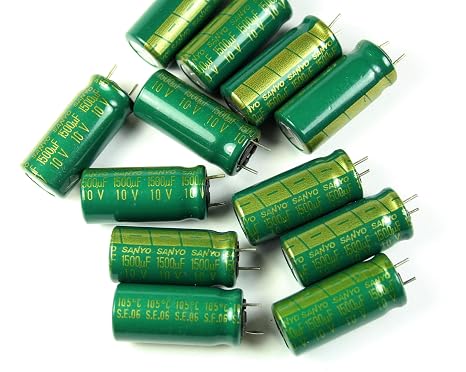 (TL #3) 6pcs Sanyo GX 1500uF 10v 105c Radial Electrolytic Capacitor Low ESR
