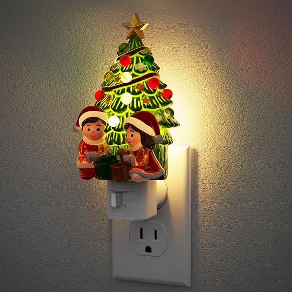 JandCase Christmas Tree & Santa Claus Night Light