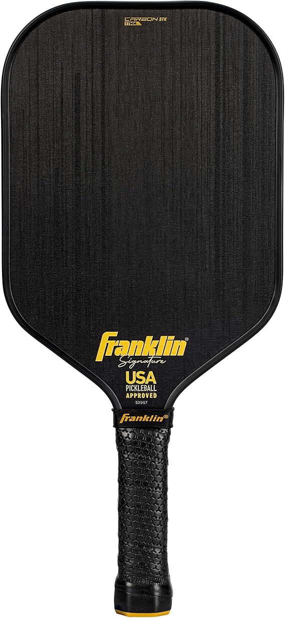 Franklin Sports Pro Pickleball Paddles-Signature Series STK Carbon Fiber-Pickleball USAPA Approved-Polypropylene Core