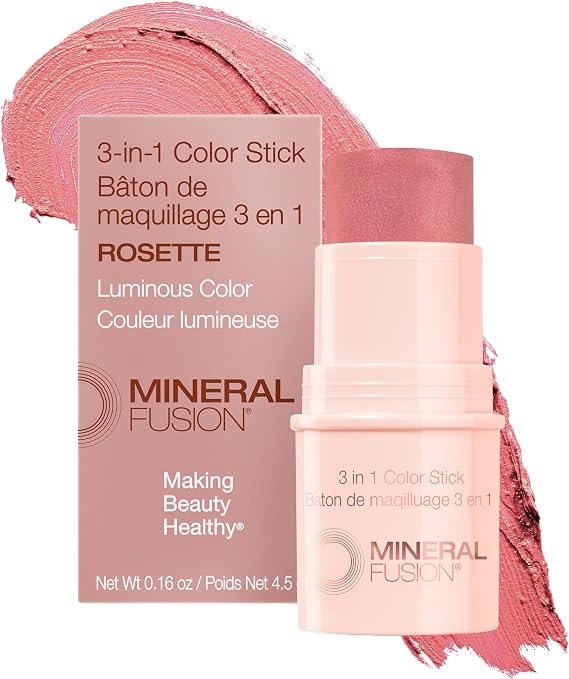 Mineral Fusion, 3-in-1 Color Stick, Rosette, .18 oz (5.1 g)