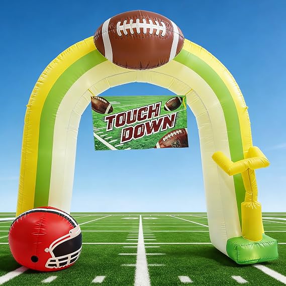 9FT Giant Football Inflatable Arch Goal Post, Football Party Decor