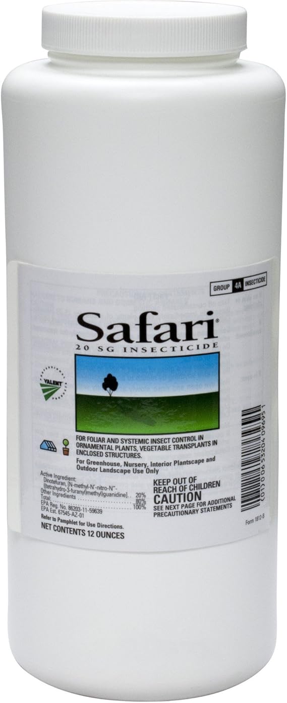 Safari 20SG Sprayable Systemic Insecticide - 12 Ounce jug