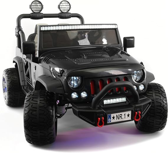 Moderno Kids Trail Explorer 2 (Two) Seater 24V Power Children Ride-On Car Truck with R/C Parental Remote + EVA Foam Rubber Wheels + Leather Seat + Bluetooth FM MP3 Music Player