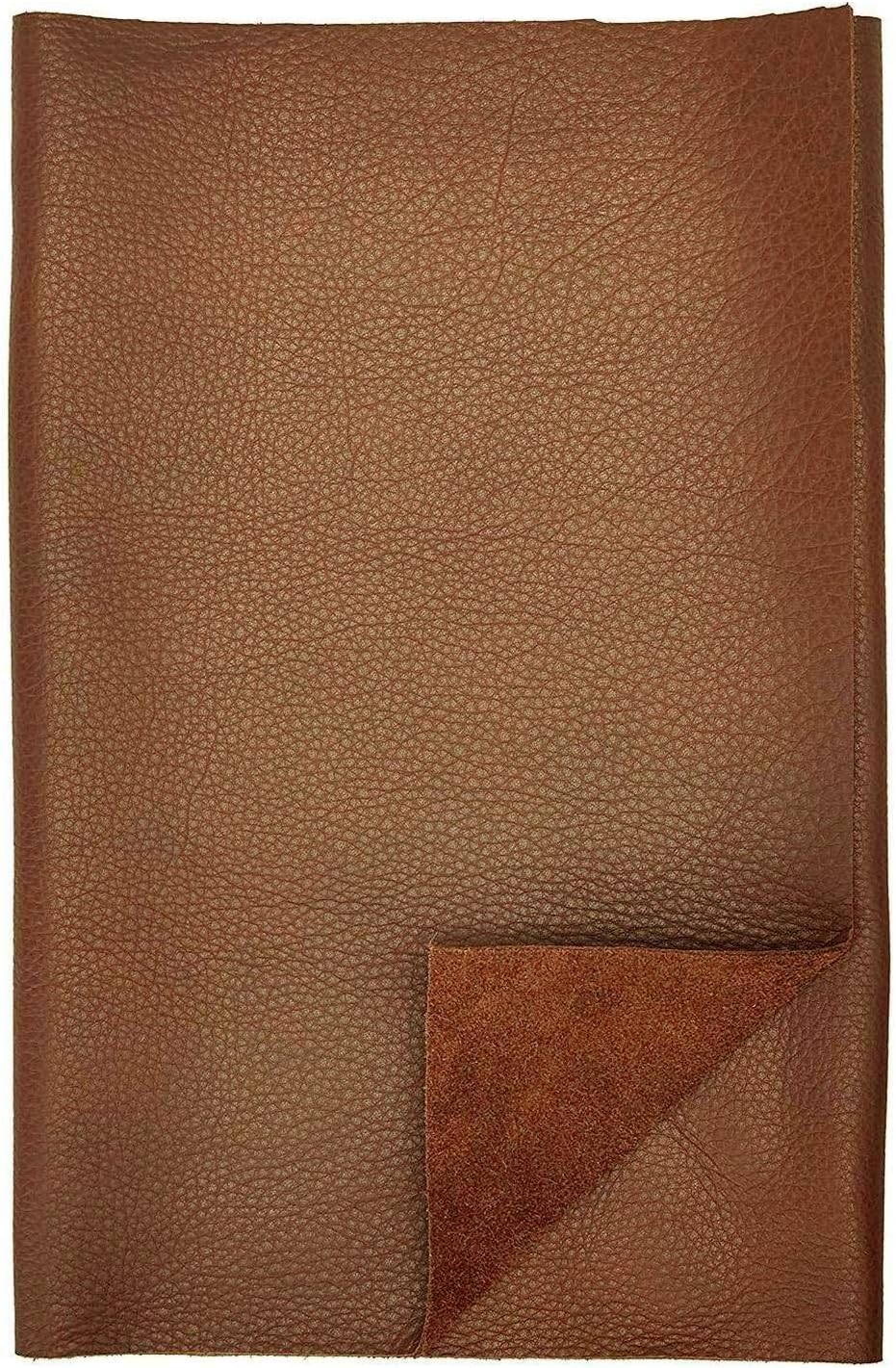 REED Leather Hides - Cow Skins 12 X 24 Inches 2 Square Foot, Brown