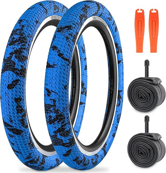 WEEROCK Bike Tire 16/20 Inch Tires 1/2 Pack 20 x 2.1 Folding Bead Replacement Tyre with/Without 16/20 Inch Inner Tubes for 16"/ 20" Bicycles, MTB, Mountain Bike, BMX