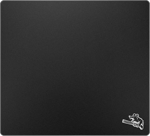 Glass Gaming Mouse Pad, 320mm x 360mm, FPS Game, Special Tempered Glass, Durable, 3mm Thick, Accurately and Quickly Target Your Opponents (320mm x 360mm, Black)