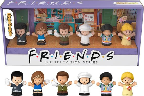 Little People Collector Friends TV Series Special Edition Set for Adults & Fans, 6 Figures in a Display Package