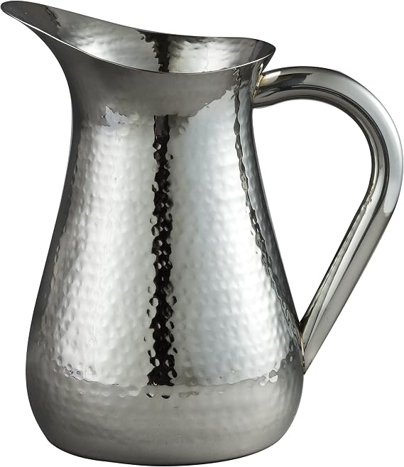 Elegance Hammered 48-Ounce Stainless Steel Pitcher