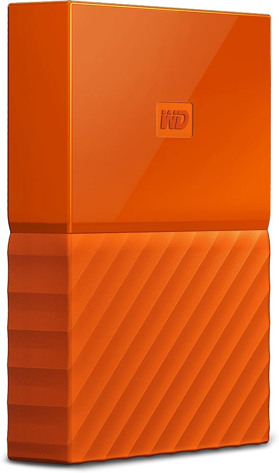 WD 3TB Orange My Passport Portable External Hard Drive - USB 3.0 - WDBYFT0030BOR-WESN