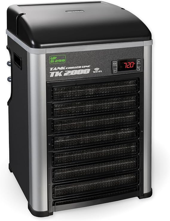 TECO 1/3 HP Aquarium Water Chiller & Heater - Ultra-Quiet, Energy-Efficient Temperature Control for Reef, Saltwater, Freshwater & Axolotl Tanks up to 500 Gallons