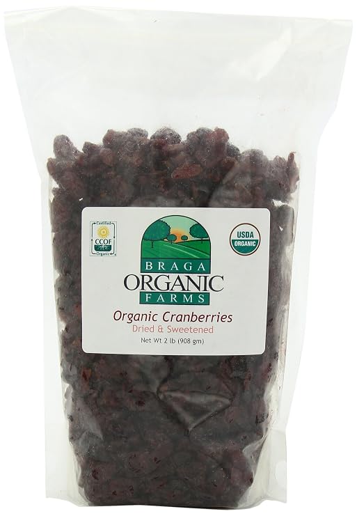 Braga Organic Farms Organic Dried Cranberries 2 lb. bag