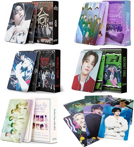 SKids Photocards 5 Pack/275 Pieces SKids 5 Star Lomo Cards Kpop Photocards Kpop Cards K-pop Fan Item Gift for Fans