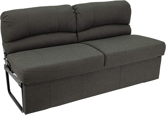 RecPro Charles RV 62" Jackknife Sofa | Love Seat | Sleeper Sofa | 11" Legs and Hardware Included (Fossil)
