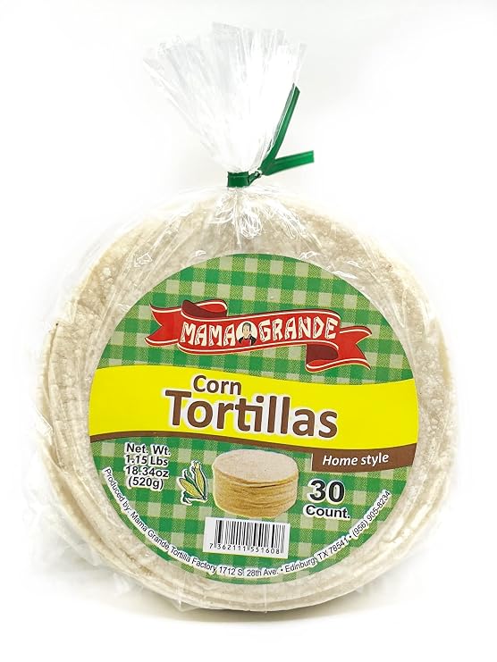 Mama Grande Tortilla Factory - White Corn Tortillas - 5 Inch - 1 Pack (30 Tortillas) - Vegan - Gluten-free - Traditional - Homestyle Flavor