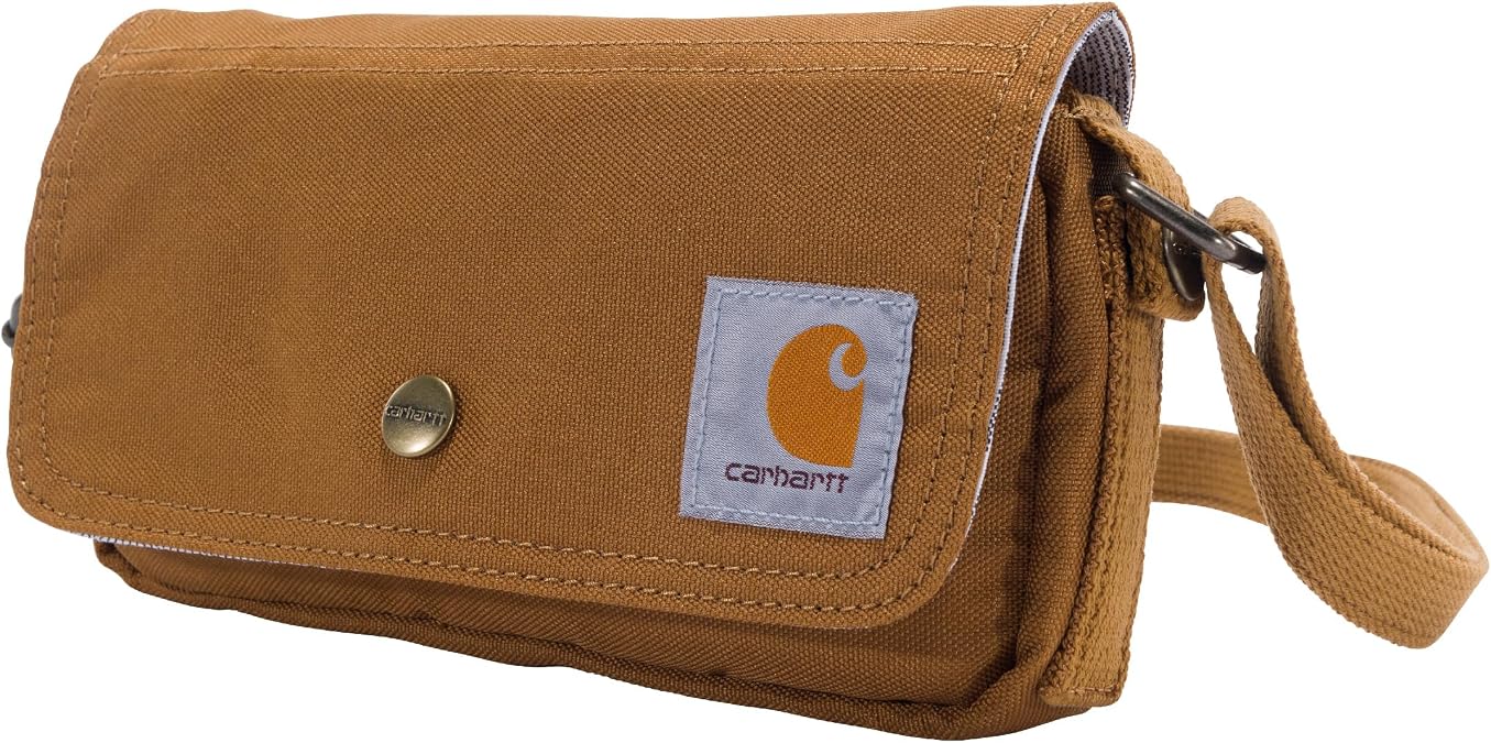 Carhartt Crossbody Horizontal Bag, Carries as a Crossbody, Clutch or Waist Pack with Removable Strap