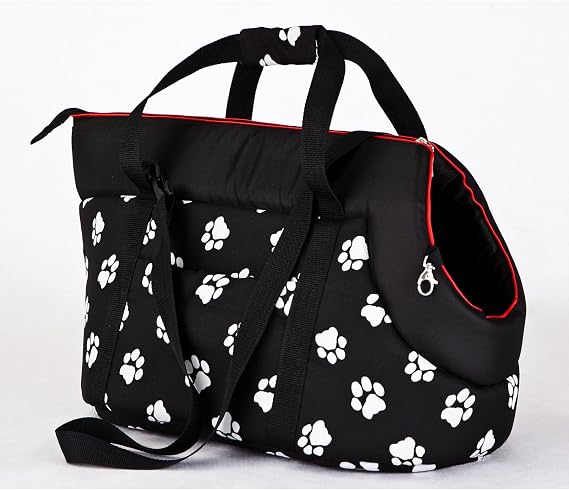 Goal CWL3 Carrying Bag Cat Carrier Pet Carrier with Paws, Size 40 x 30 x 55 cm Black