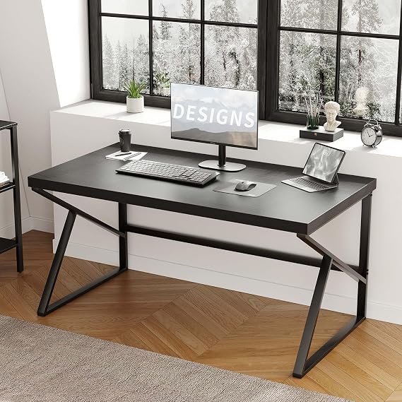 HSH Computer Desk Gaming Office Table Large Desks for Home 140cm Black