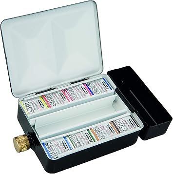 Schmincke Horadam Aquarell Half-Pan Paint Metal Set with Water Container, Set of 8 Colors 74408097