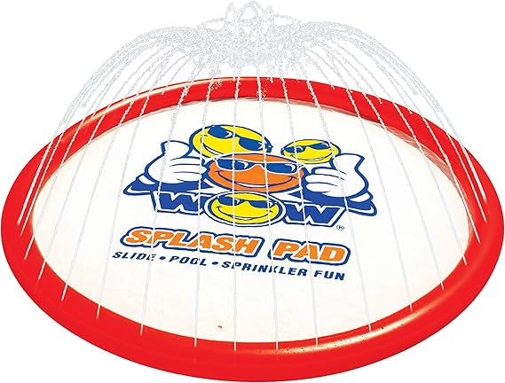 WOW Sports Giant Splash Pad, Durable wading pool with Built in Sprinklers