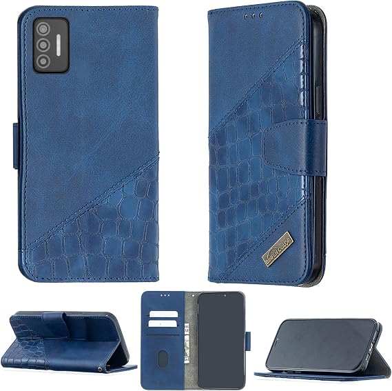 jioeuinly Punkt Mc02 Case Compatible for Punkt. Mc02 Phone Case Cover Flip Stand Cover Stitching Style Wallet Case Blue