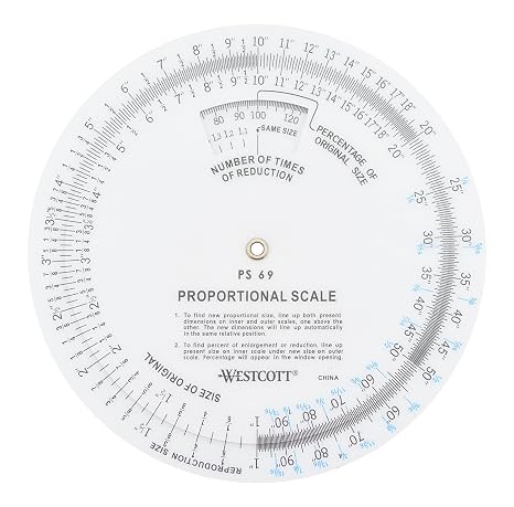 Westcott 5" Proportional Scale, White (PS-69)