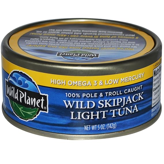 Wild Planet, Wild Skipjack Light Tuna, 5 oz (142 g) - 3PC