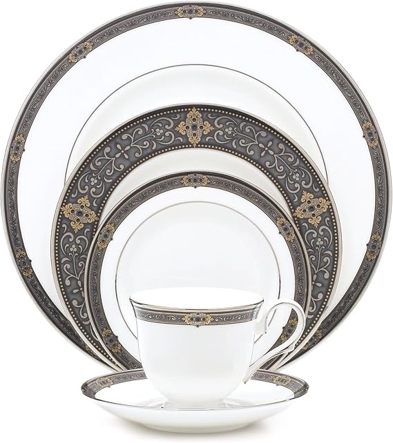 Lenox Vintage Jewel 5 Piece Boxed Set White Dinnerware