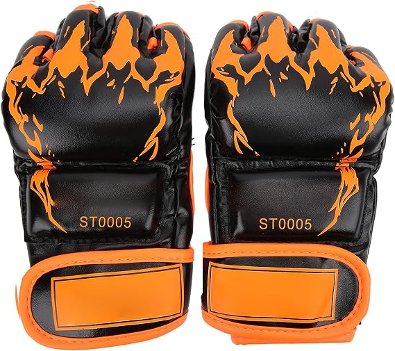 MMA Gloves Sparring Grappling Professional Fingerless Boxing Gloves Adult PU Punching Gloves for Men Muay Thai Gloves
