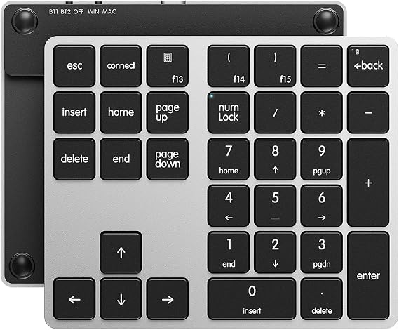 Kisnt KN300BT Bluetooth Number Pad for Laptop Data Entry