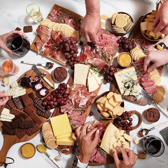igourmet Mega Gourmet Assortment for 20 - Imported Cheeses, Cured Meats & Accompaniments - Perfect for Large Celebrations - Includes Grana Padano, Chevre, Cheddar & More!