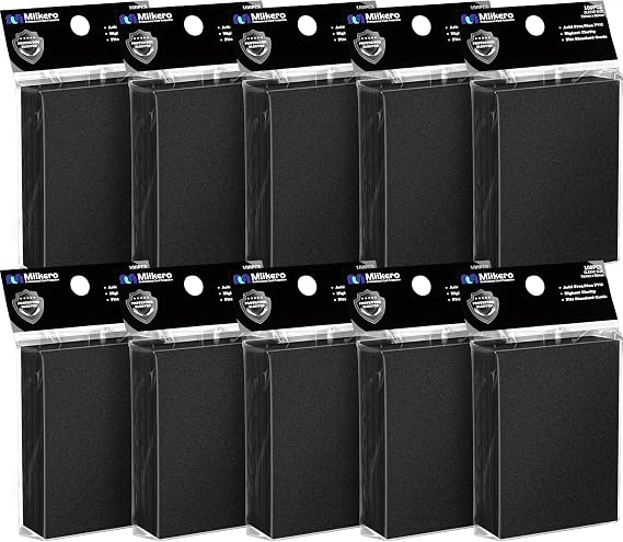 1000 Counts Black Card Sleeves, Matte Card Sleeve Deck Card Protectors, Trading Card Sleeves Fit for MTG, TCG and Sports Cards