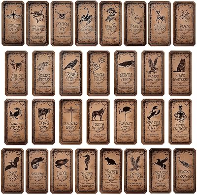 Zonon 120 Pieces Halloween Poison Stickers Apothecary Stickers Potions Dark Aesthetic Bottlelabels Laminated Ready to Use for Party Decoration Journals DIY Crafts