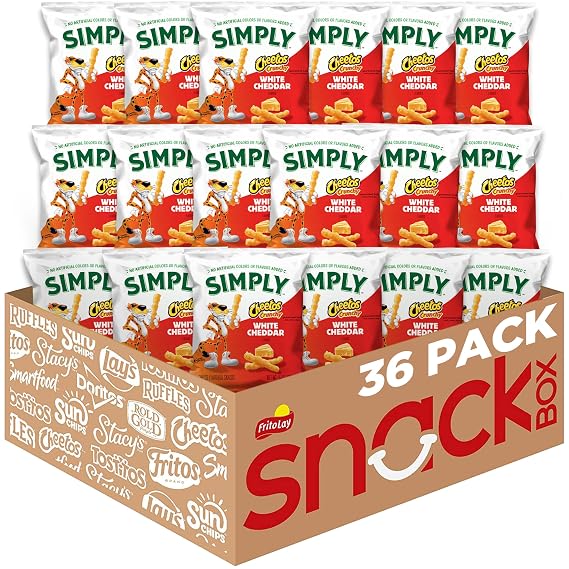 Simply, Cheetos Crunchy White Cheddar, 0.875 Ounce (Pack of 36)